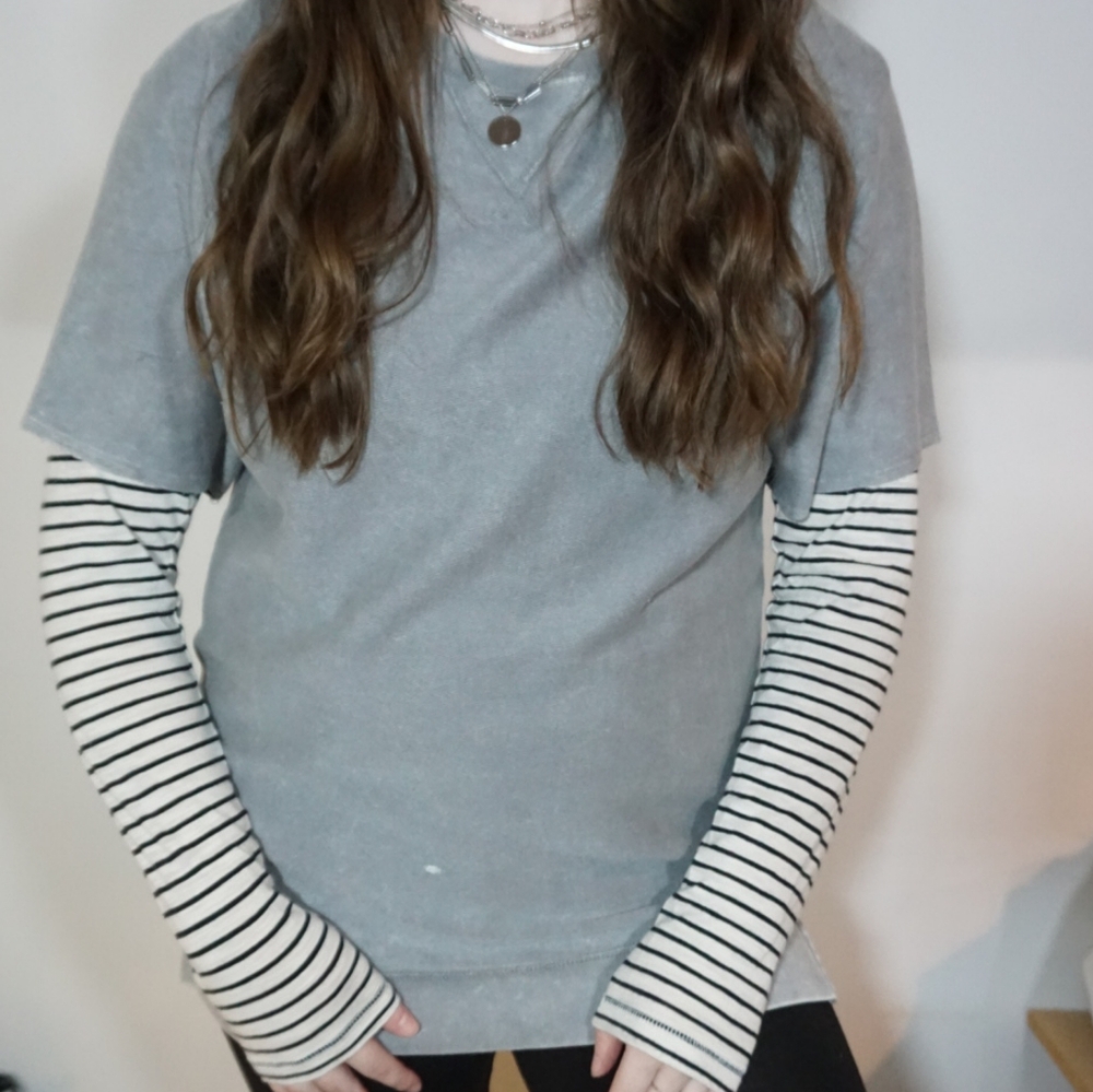 Striped long sleeved shirt